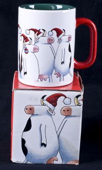 Far Side - Santa Cows Christmas Coffee Mug 1998